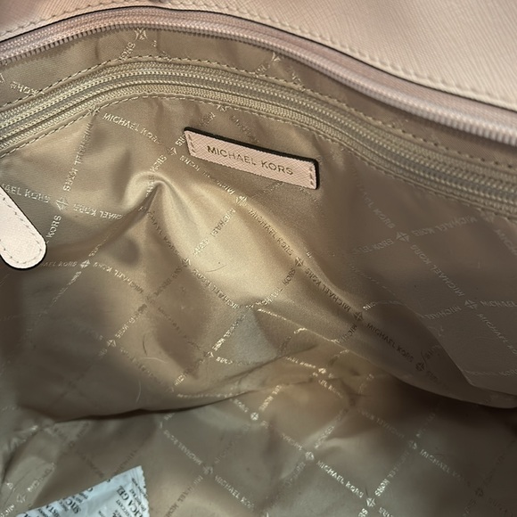 NWT Michael Kors Jet Set Travel Top Zip Tote | Powder Blush - Picture 12 of 14